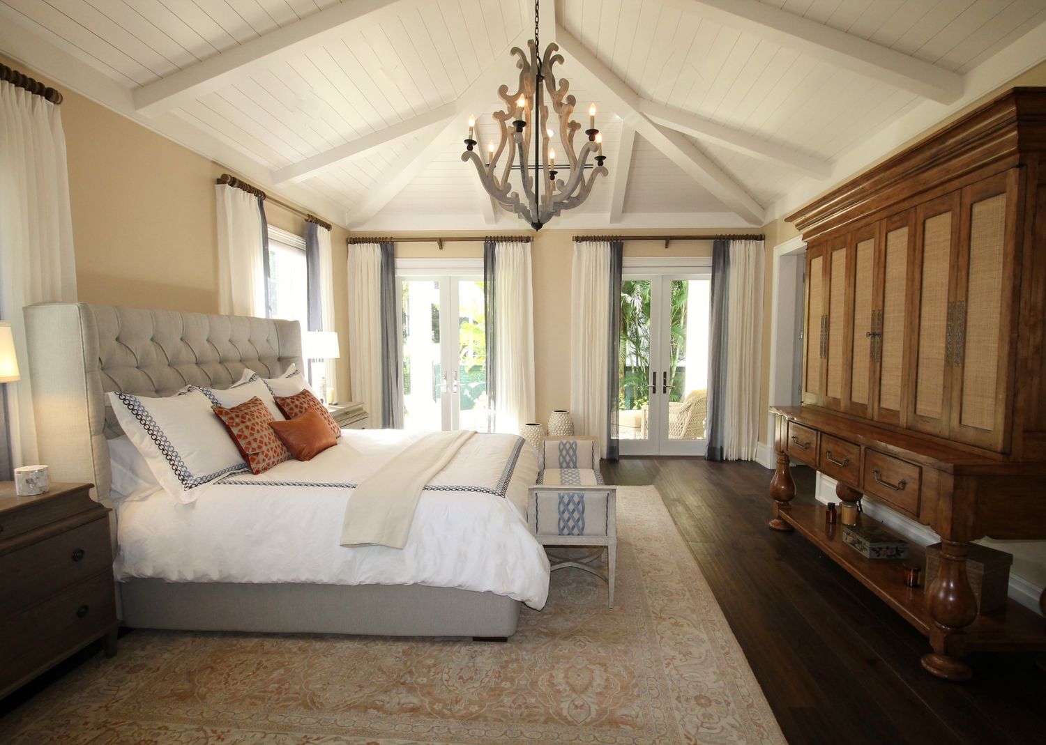 Hotel bedroom stock photograph illustrating the Morrow Suite concept
